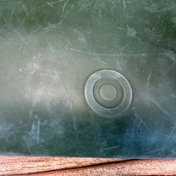 HUNTER for Target Green Rubber Zipped Wristlet 8" x 5" Makeup Pouch Case - Picture 9 of 9